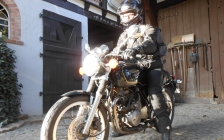 Honda GB500 TT Clubman rental touring holiday motorcycle Europe tours - The Clubwoman